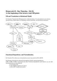 ER and Translation to Relational Model - Homework 2 | CS 411