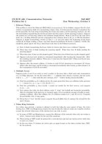 Problem Set 2 for Communication Networks | CS 438