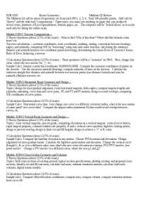 Midterm Exam Q1 Review Sheet - Geometrics Design | SUR 4201