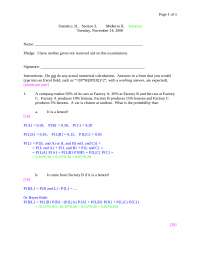 Introduction to Statistics - Midterm Exam 2 with Solutions | STOR 155 ...
