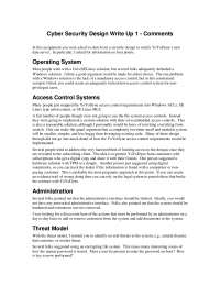 Cyber Security Design in Operating System - Homework | CS 498 - Docsity