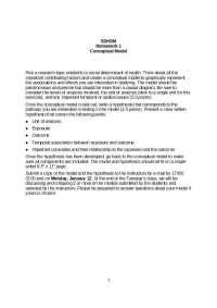 Creating a Conceptual Model for Social Determinants of Health Research