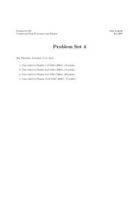 Econ 590: Continuous-Time Economics & Finance - Problem Set 4, Fall 2007