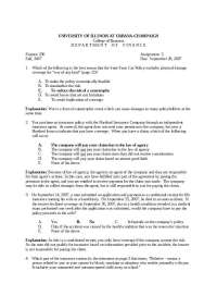Assignment 5 for Introduction to Insurance | FIN 230