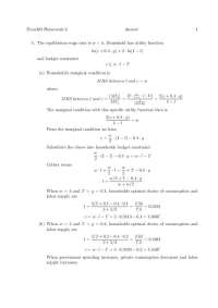 Econ303 Homework 6: Household Equilibrium with Taxes - Prof. Rui Zhao