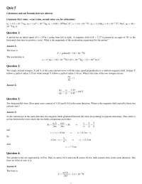 4 Questions Solved for Quiz 5 - Physics II | PHY 2054 - Docsity
