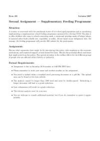 Supplementary Feeding Program - Second Assignment | ECON 491