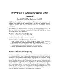 CS 511 Database Management System - Homework 1