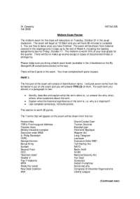 Midterm Exam Review - American History Since 1940 | HSTAA 235