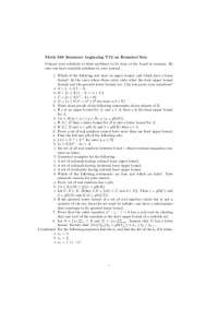Seminars Beginning T12 on Bounded Sets - Class Quiz | MATH 348