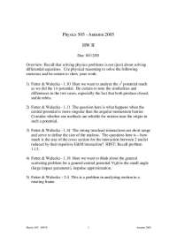5 Questions for Assignment 2 - Mechanics | PHYS 505