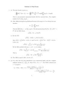 Probability and Statistical Inference I - Final Exam with Solution ...
