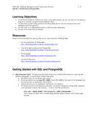 Lab 3 - Introduction to PostgreSQL - Database Management and ...