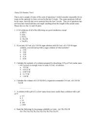 Practice Test 1 - Principles of Chemistry II | CHEM 220 - Docsity