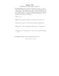 Calculus II - Quiz with 3 Unsolved Questions | MATH 116 - Docsity