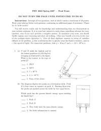 10 Questions Exam 4 -Physics With Calculus 2 | PHY 2060 - Docsity