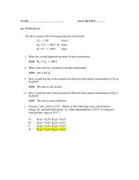 Quiz 3 Questions with Answer Key - General Chemistry | CHEM 162 - Docsity