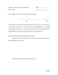 Exam 2 Practice Questions - General Chemistry | CHEM 162 - Docsity