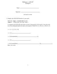 5 Questions on Numerical Methods - Midterm Examination | CS 257 - Docsity
