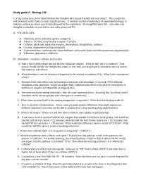 Final Exam Study Guide - Introductory Biology | BIOL 100 - Docsity