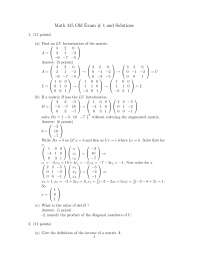 6 problems on Applied Linear Algebra | MATH 415 - Docsity