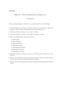 Review Questions for Calculus I | MA 141 - Docsity
