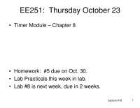 Timer Module - Introduction to Microprocessors | ECE 251 - Docsity