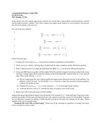 Euler's Method and improved Euler's Method - Computational Project 1 ...