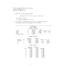 The SAS System - Analysis of Variance - Homework 3 | ST 512 - Docsity