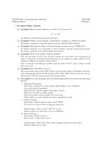 Midterm Exam with Solutions - Communication Networks - Fall 2007 | ECE 438
