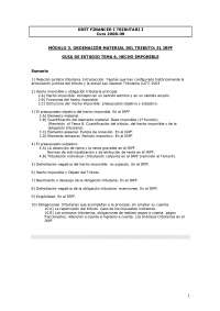 Ordenación material del tributo: El IRPF. Hecho imponible. Universidad Pompeu Fabra UPF