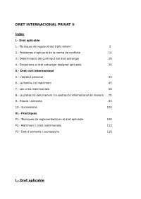 DRET INTERNACIONAL PRIVAT II