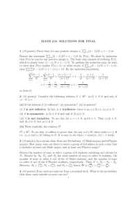 MATH 213: Solutions for Final Exam