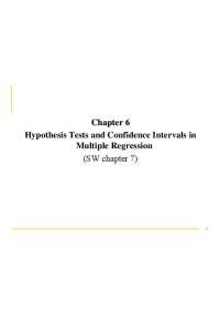 Hypothesis Testing & Confidence Intervals for Multiple Coefficients in Regression