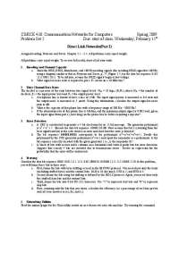 Communication Networks Problem Set 2 for CS/ECE 438 Course