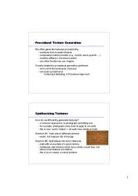 Procedural Texture Generation: Synthesizing and Randomizing Textures