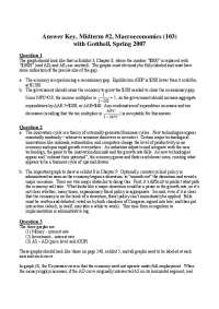 Answer Key for Midterm 2 - Macroeconomic Principles | ECON 103
