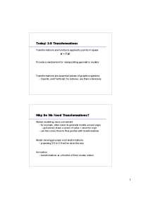 Computer Graphics Transformations: 2-D, Linear Algebra, and Homogeneous Coordinates