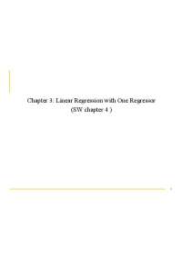 Linear Regression with One Regressor | ECON 471