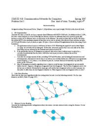 Communication Networks - Problem Set 5 | ECE 438