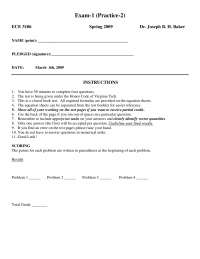 Practice Exam 1 - Electromagnetic Fields | ECE 3106 - Docsity