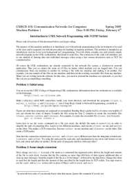 CS/ECE 438: Computer Networks - Spring 2009 MP1: UNIX TCP/IP