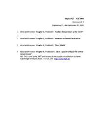 4 Problems on Surface Temperature of the Earth - Assignment 5 | PHYS 427