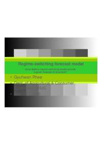 Lecture Slides on Regime-Switching Forecast Model | ECON 576
