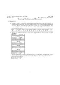 Problem Set 5 for Routing, Multicast and Broadcast | ECE 438