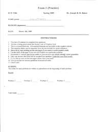Practice Exam 1 Solutions | Electromagnetic Fields | ECE 3106 - Docsity