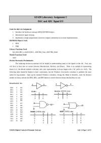 GE420 Lab Assignment 5: DAC and ADC Signal I/O - Prof. Daniel J. Block