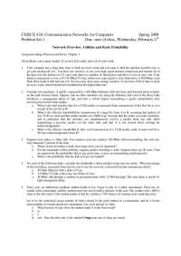 Communication Networks Problem Set 1 - Spring 2009