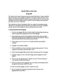 38 Questions on Descriptive English Grammar - Midterm Study Guide | ENGL 402