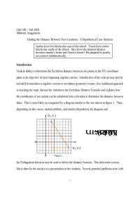 Finding Distance Between Two Locations: A Hypothetical Case Analysis | CI 430